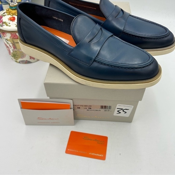 Men’s San, Tony Detroit, leather loafers size 9 US made in Italy
